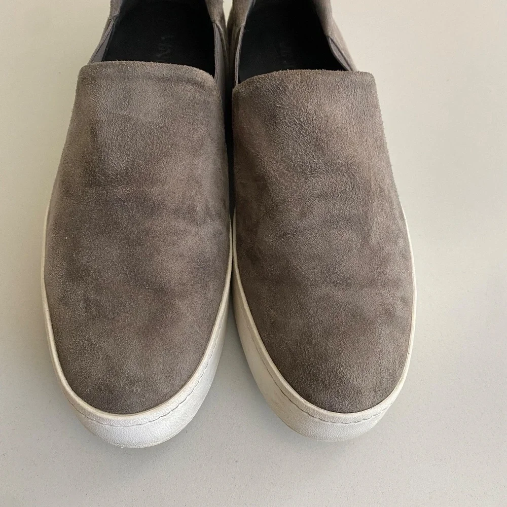 Vince Warren Platform Sneaker Suede Gray 9.5 sneakers‎
